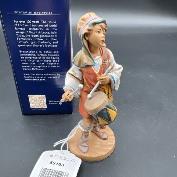Fontanini Jareth Drummer Boy Heirloom Nativity Village 5" 1989 55103 Italy - Picture 3 of 8